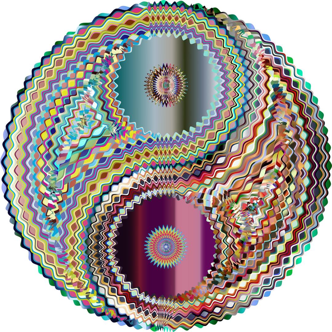 Psychedelic Yin Yang 2 png transparent