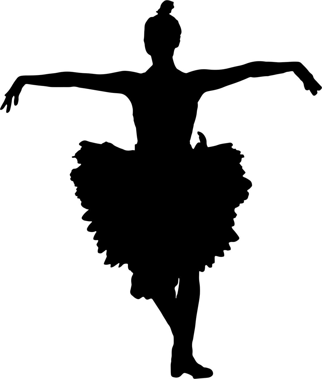 Puffy Dress Ballerina Silhouette png transparent