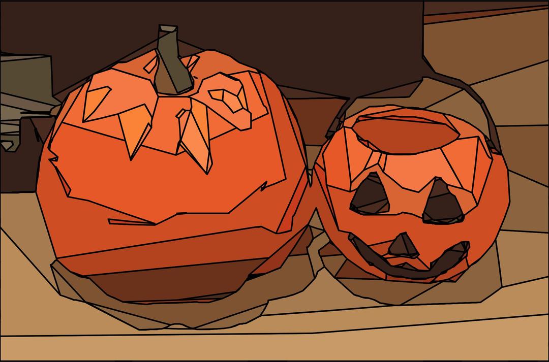 Pumpkin and Jack-o-Lantern png transparent