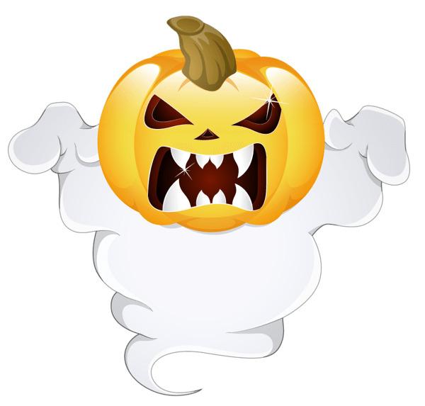 Pumpkin Ghost Halloween png transparent