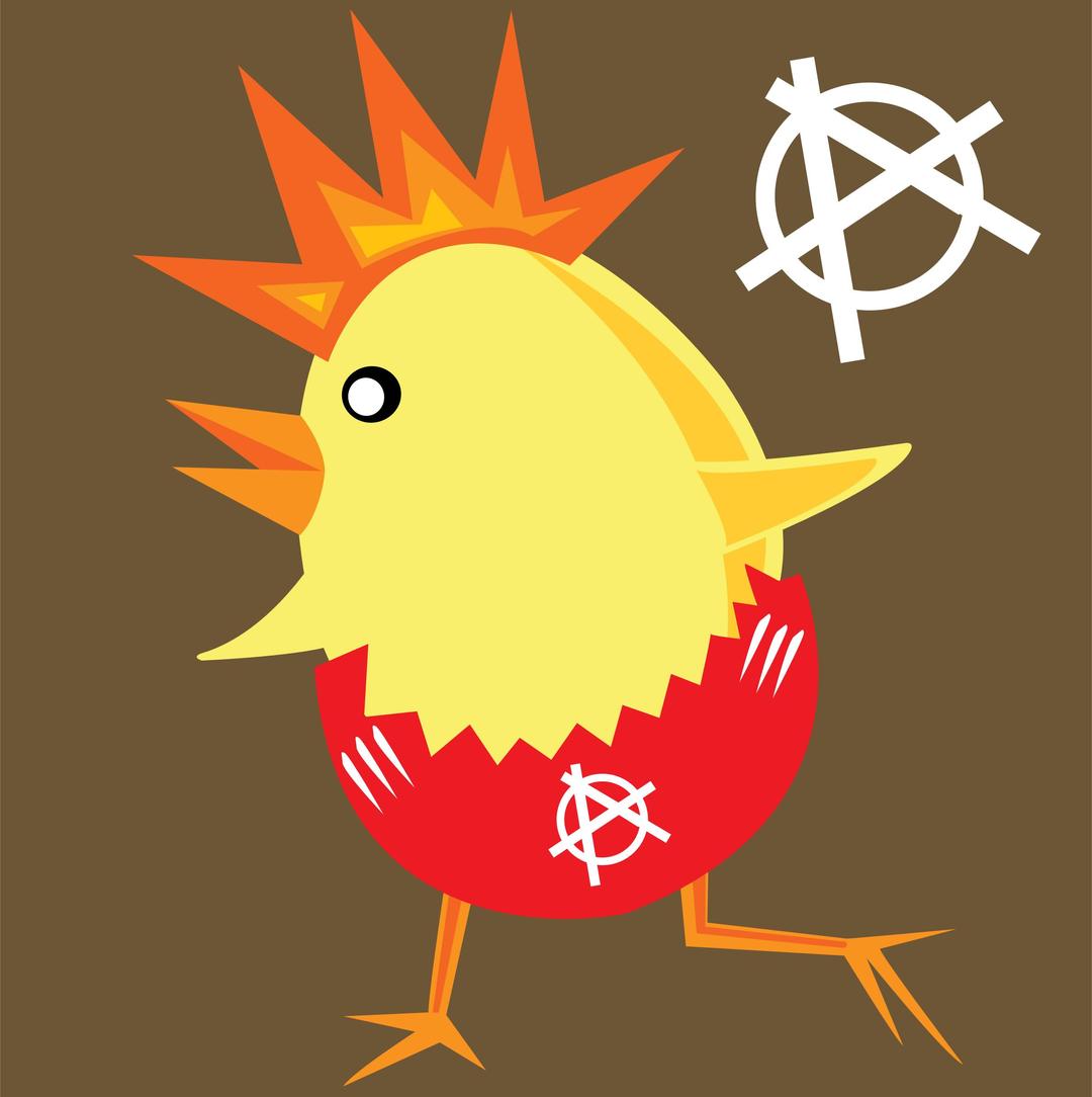 punk rock chicken for easter png transparent