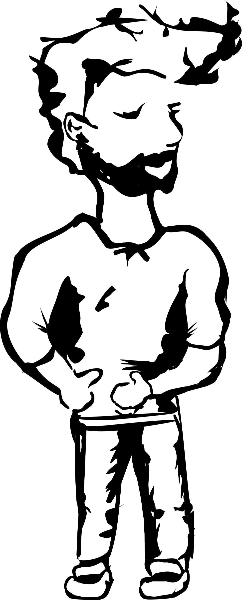 Punker with beard png transparent