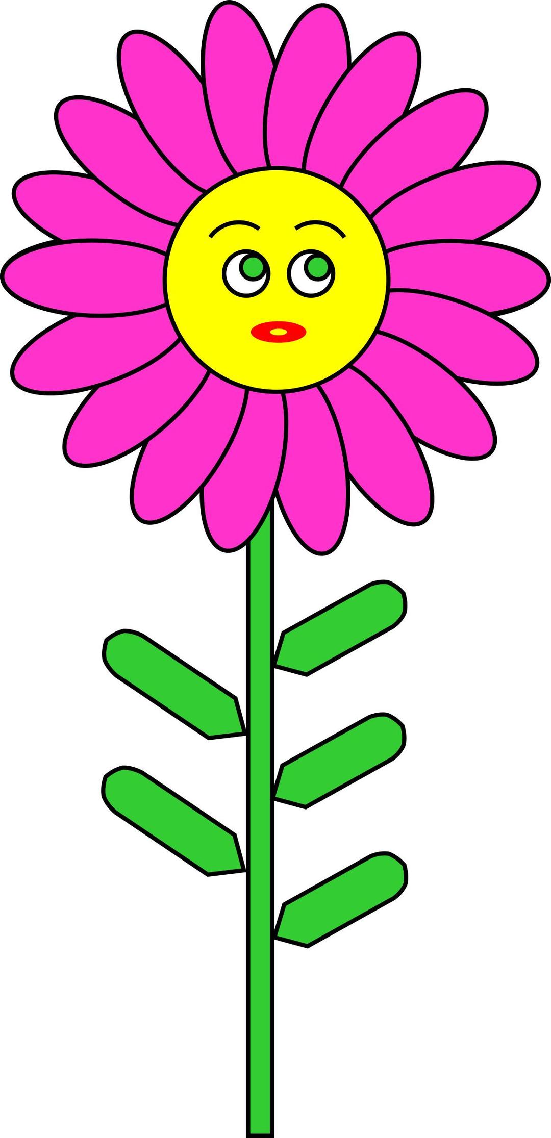 Purple Flower with smile png transparent