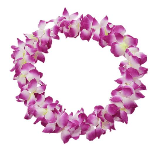 Purple Hawaiian Flower Necklace png transparent