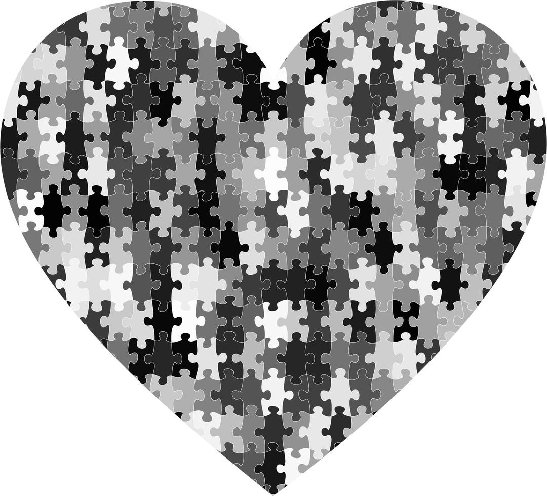 Puzzle Heart png transparent