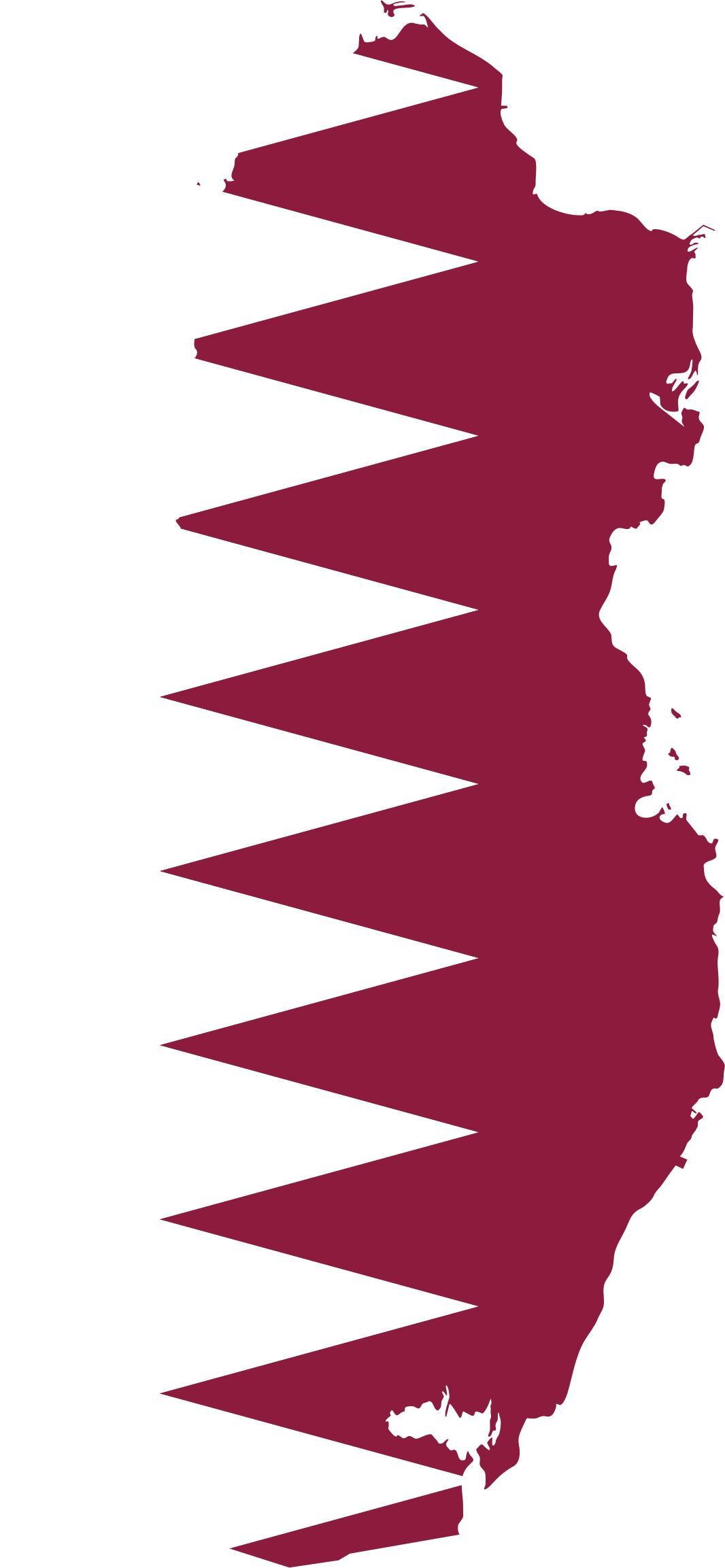Qatar Map Flag png transparent