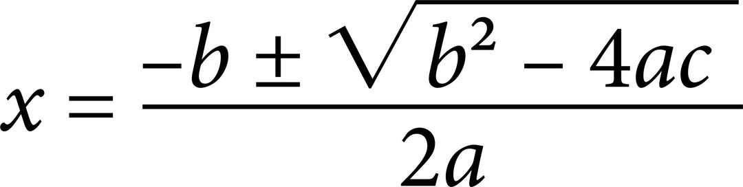 Quadratic Formula png transparent
