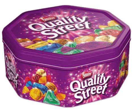 Quality Street Chocolate Tin Side View png transparent