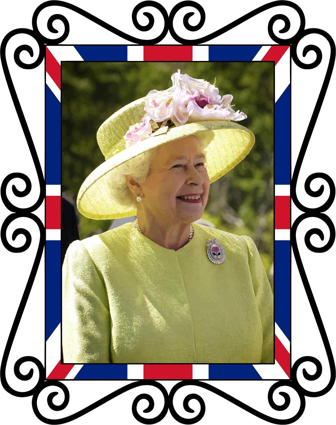 Queen Elizabeth II Tribute Vectorized png transparent