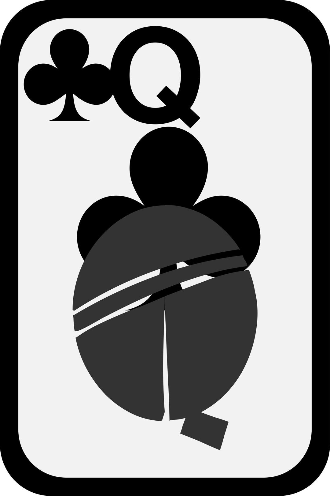 Queen of Clubs png transparent