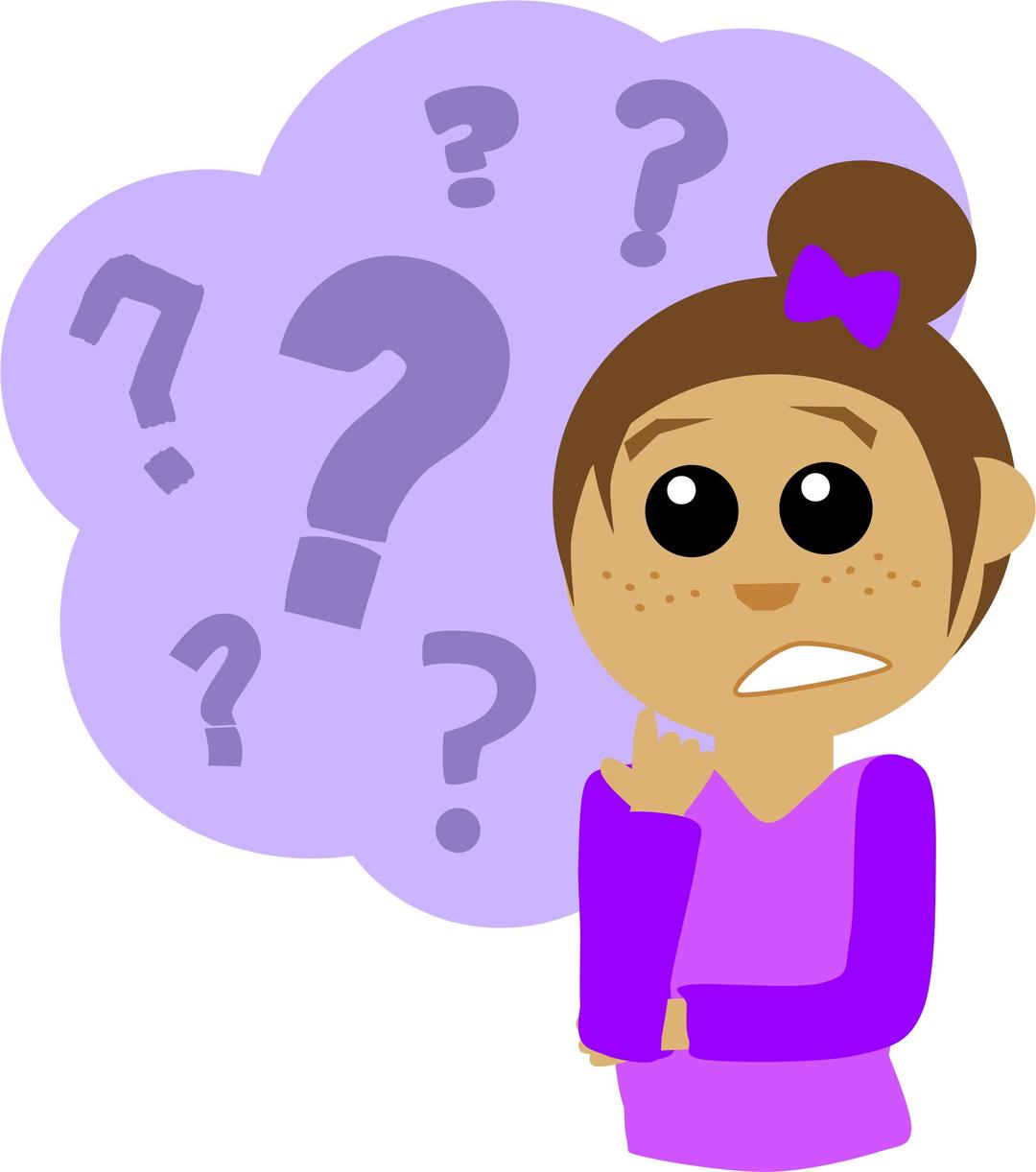 Question Girl png transparent