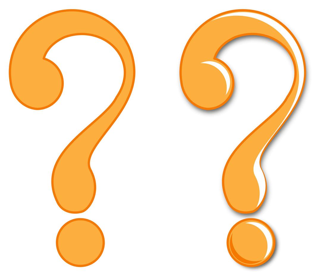 Question Mark symbol flat and glossy png transparent