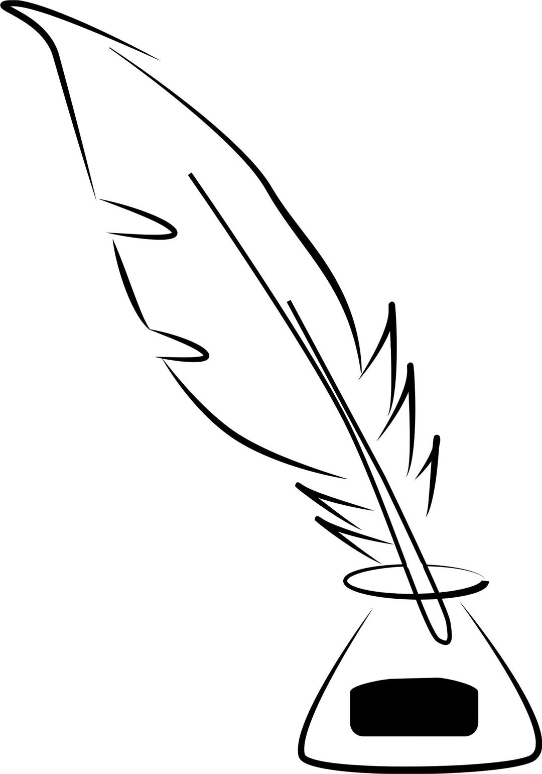 Quill And Ink Line Art png transparent