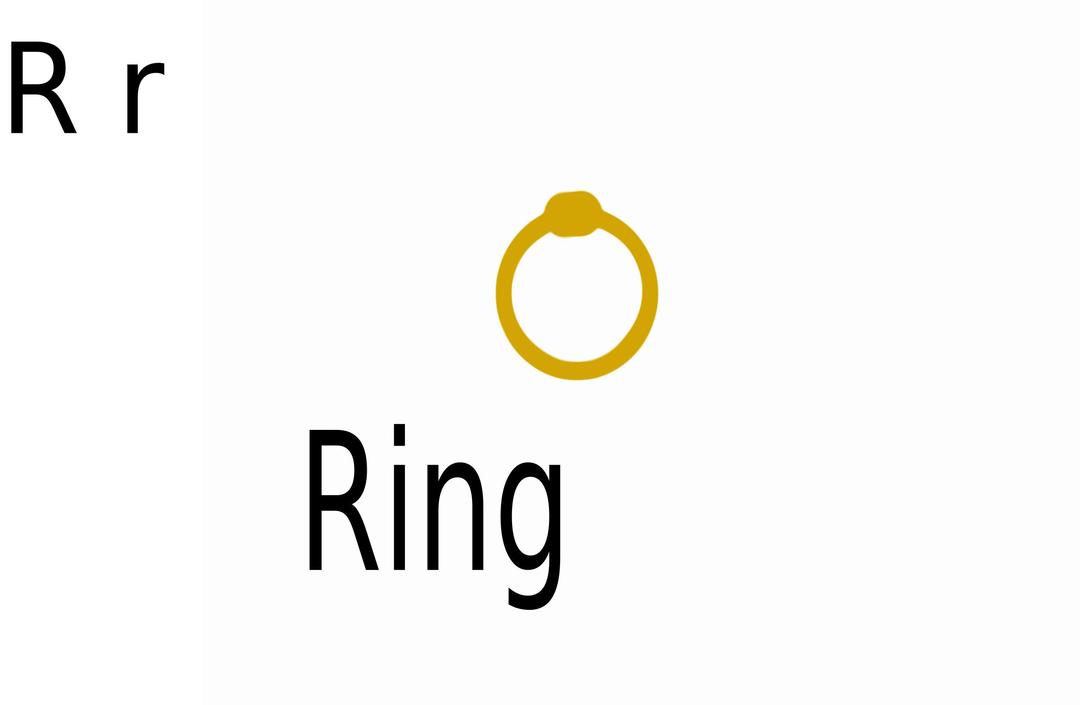 R for Ring png transparent