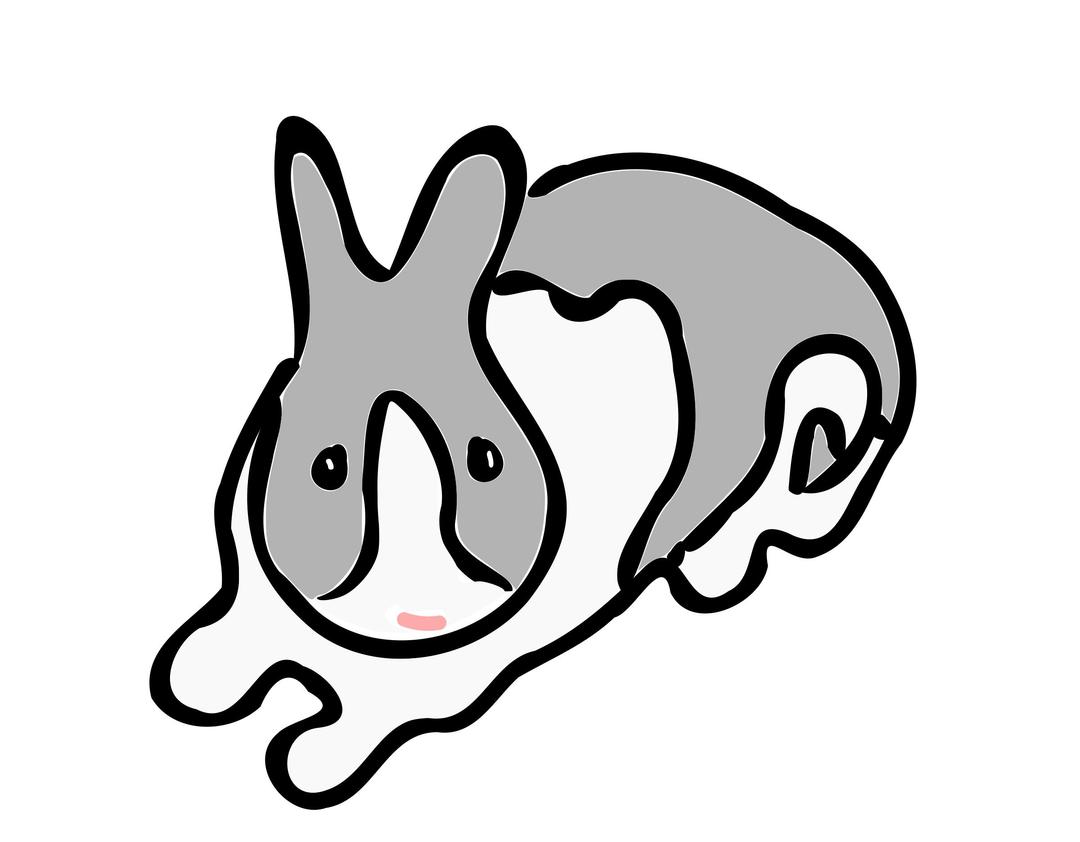 rabbit is sitting at the ground png transparent