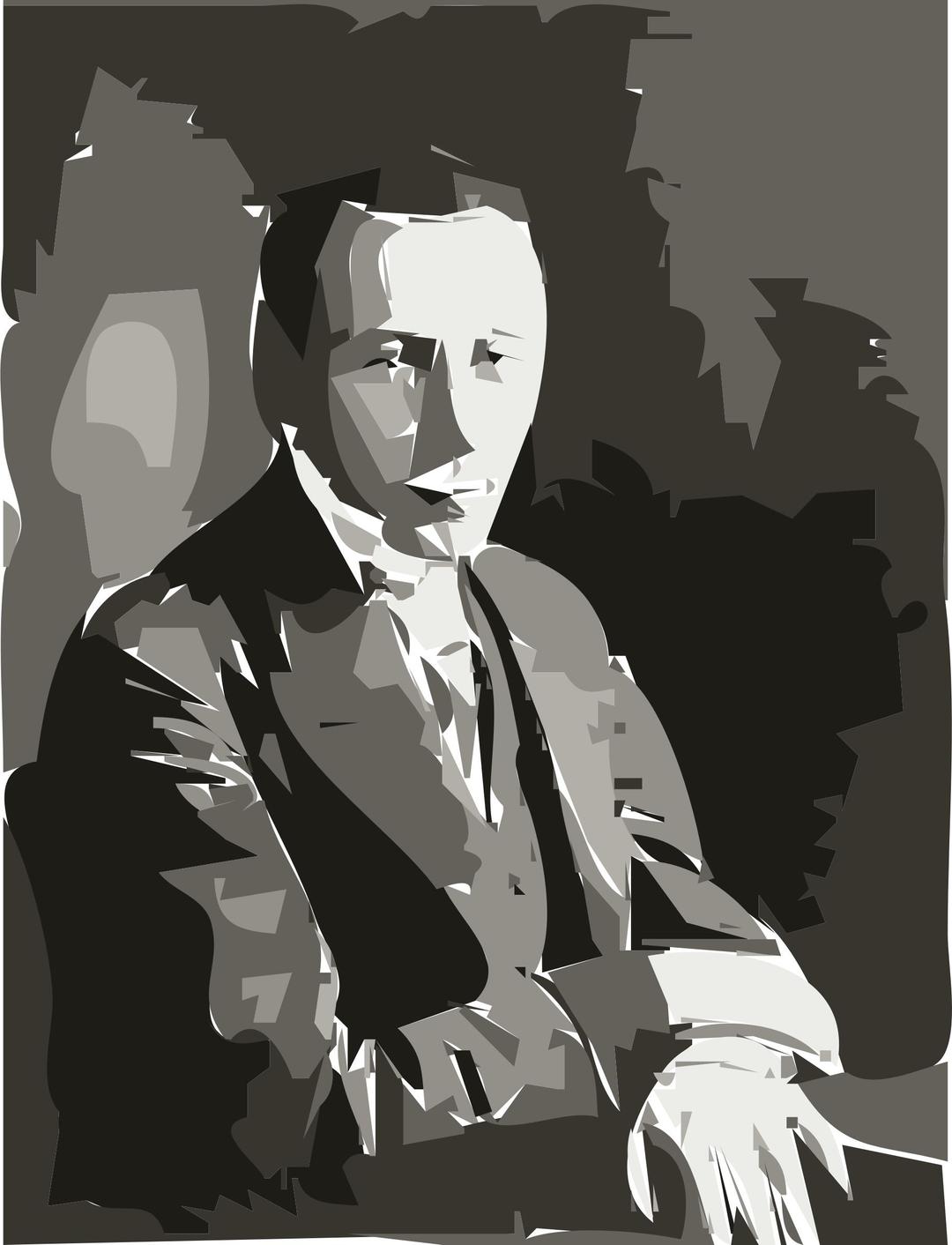 Rachmaninov in 1901 (autotrace) png transparent
