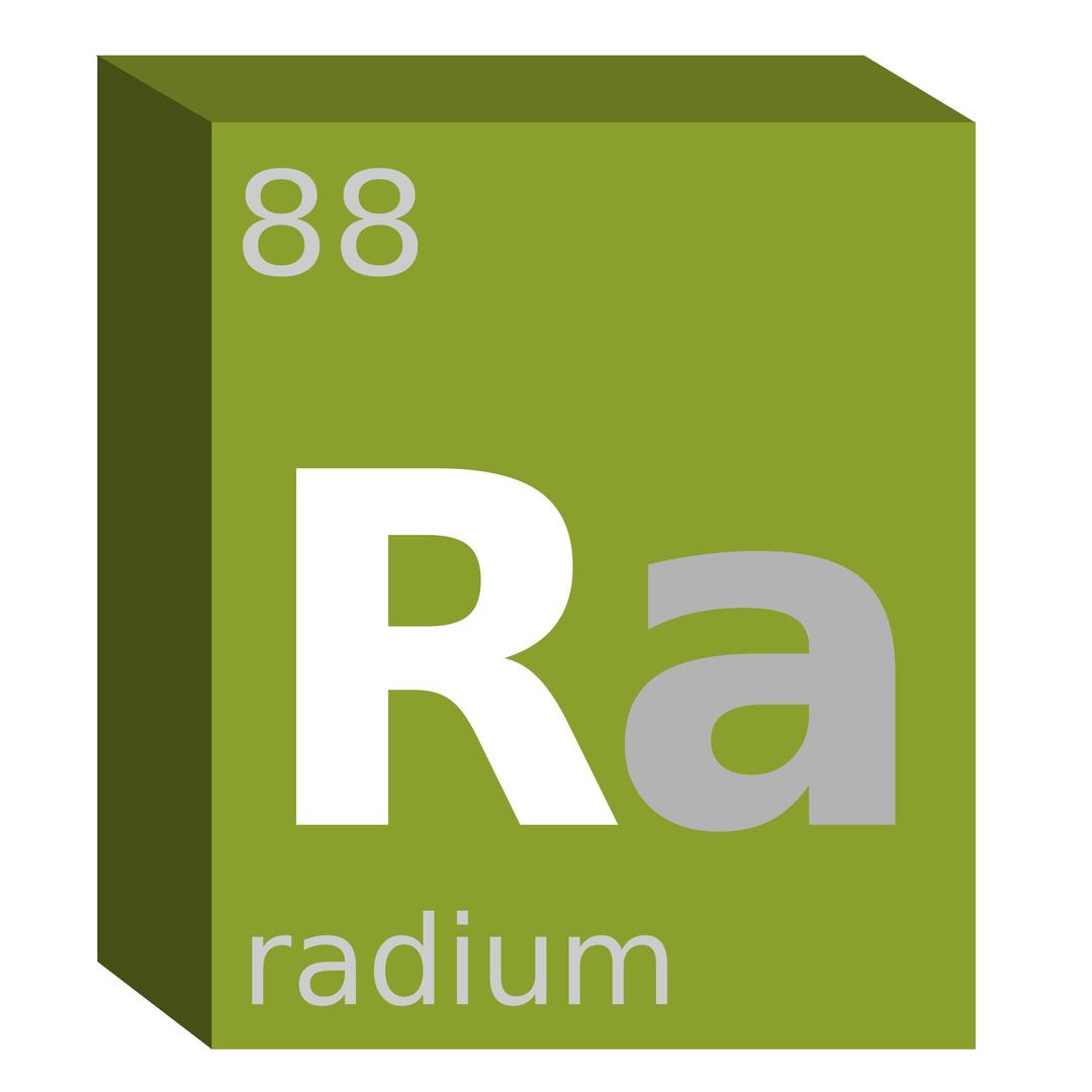 Radium (Ra) Block- Chemistry png transparent