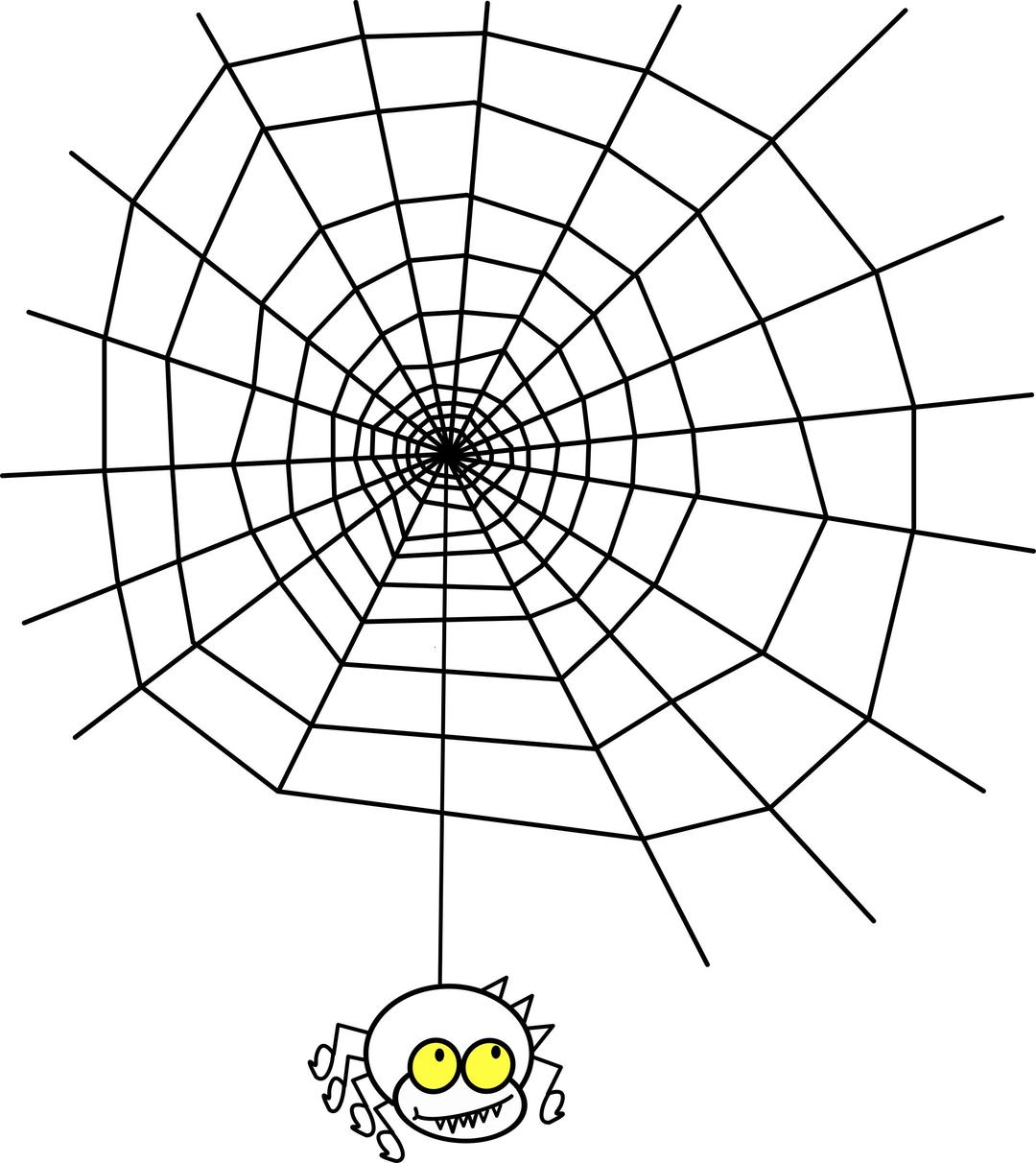 ragno the spider with a simple web png transparent