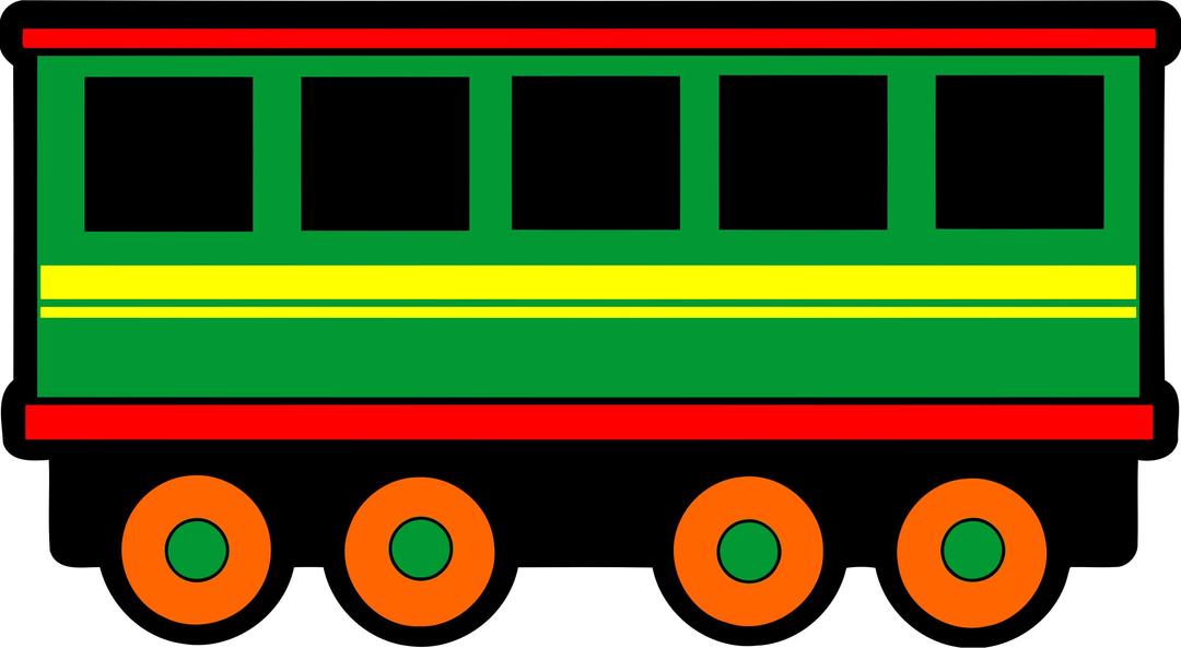 Railway carriage (colour) png transparent