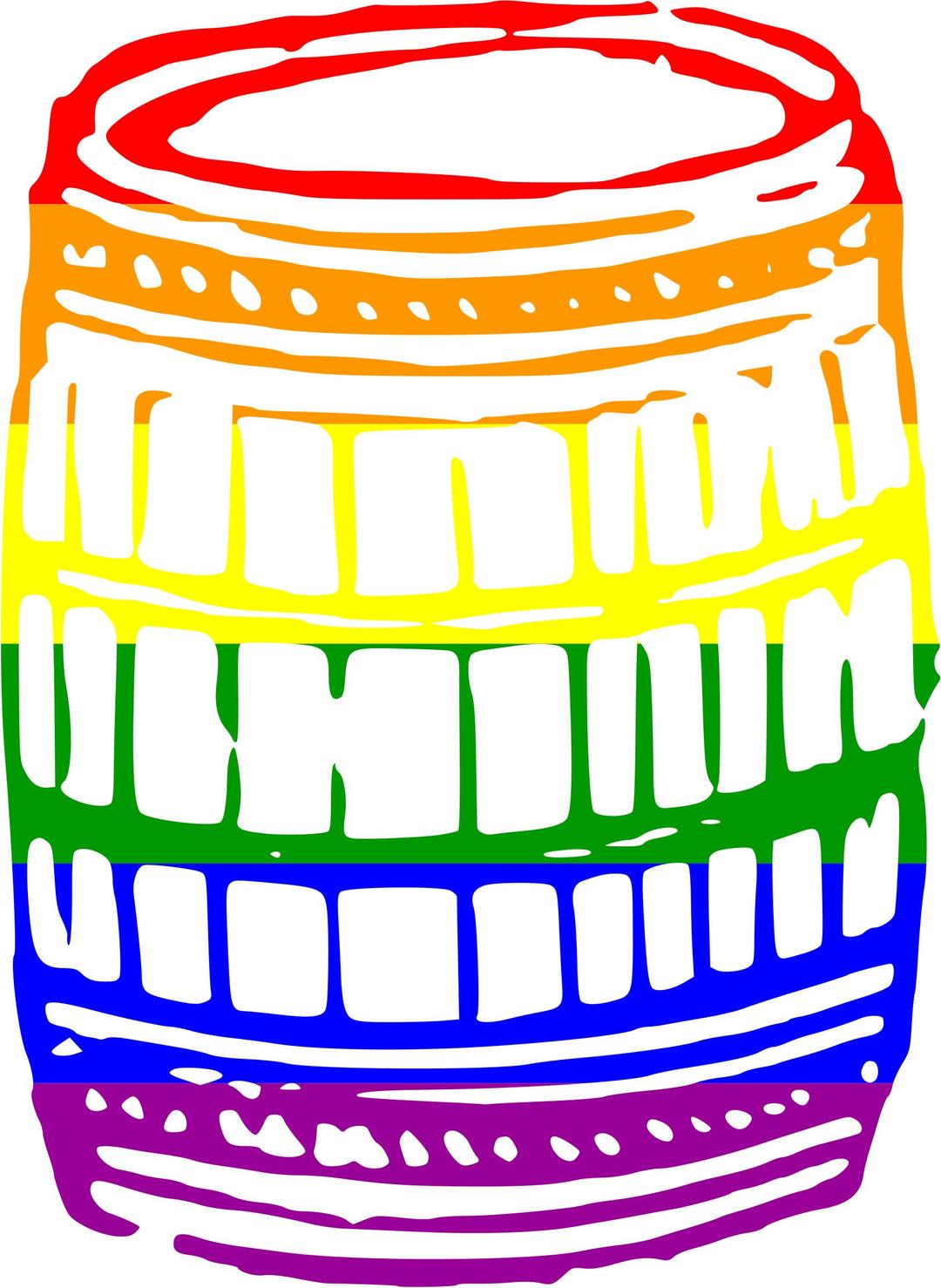 Rainbow barrel png transparent
