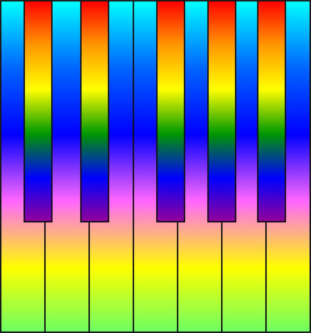 Rainbow Blend Keyboard png transparent