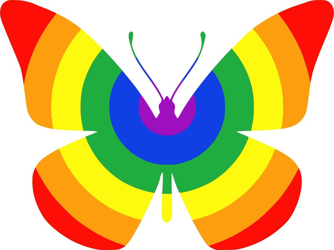 Rainbow Butterfly png transparent