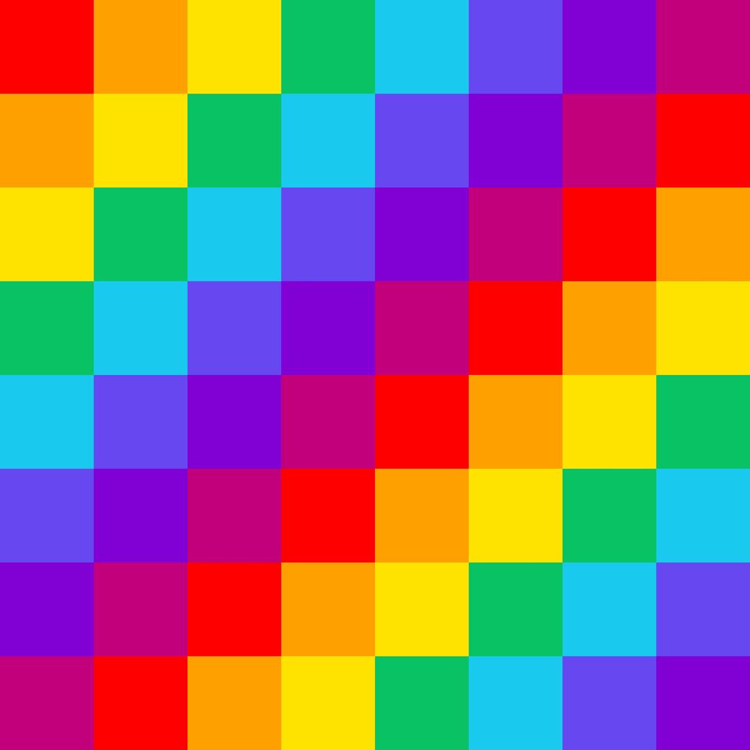 Rainbow checker pattern png transparent