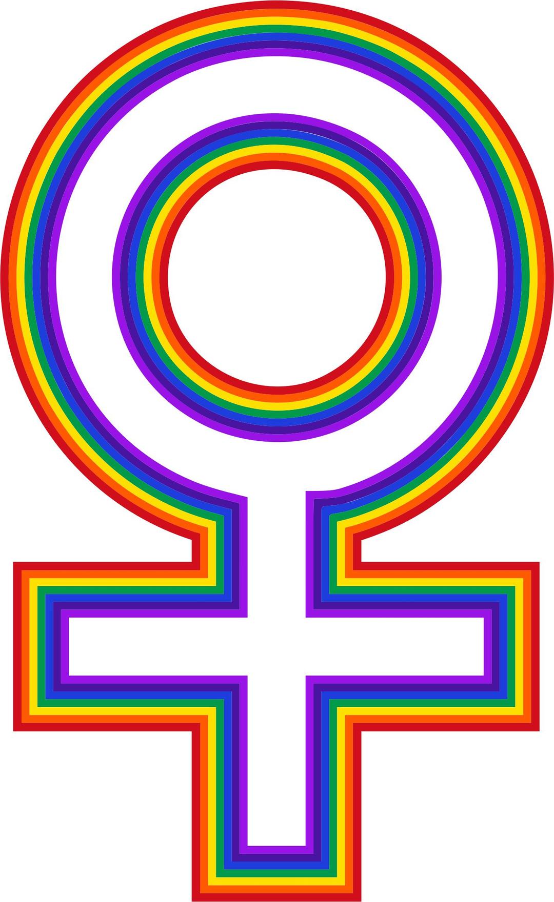 Rainbow Female Symbol png transparent
