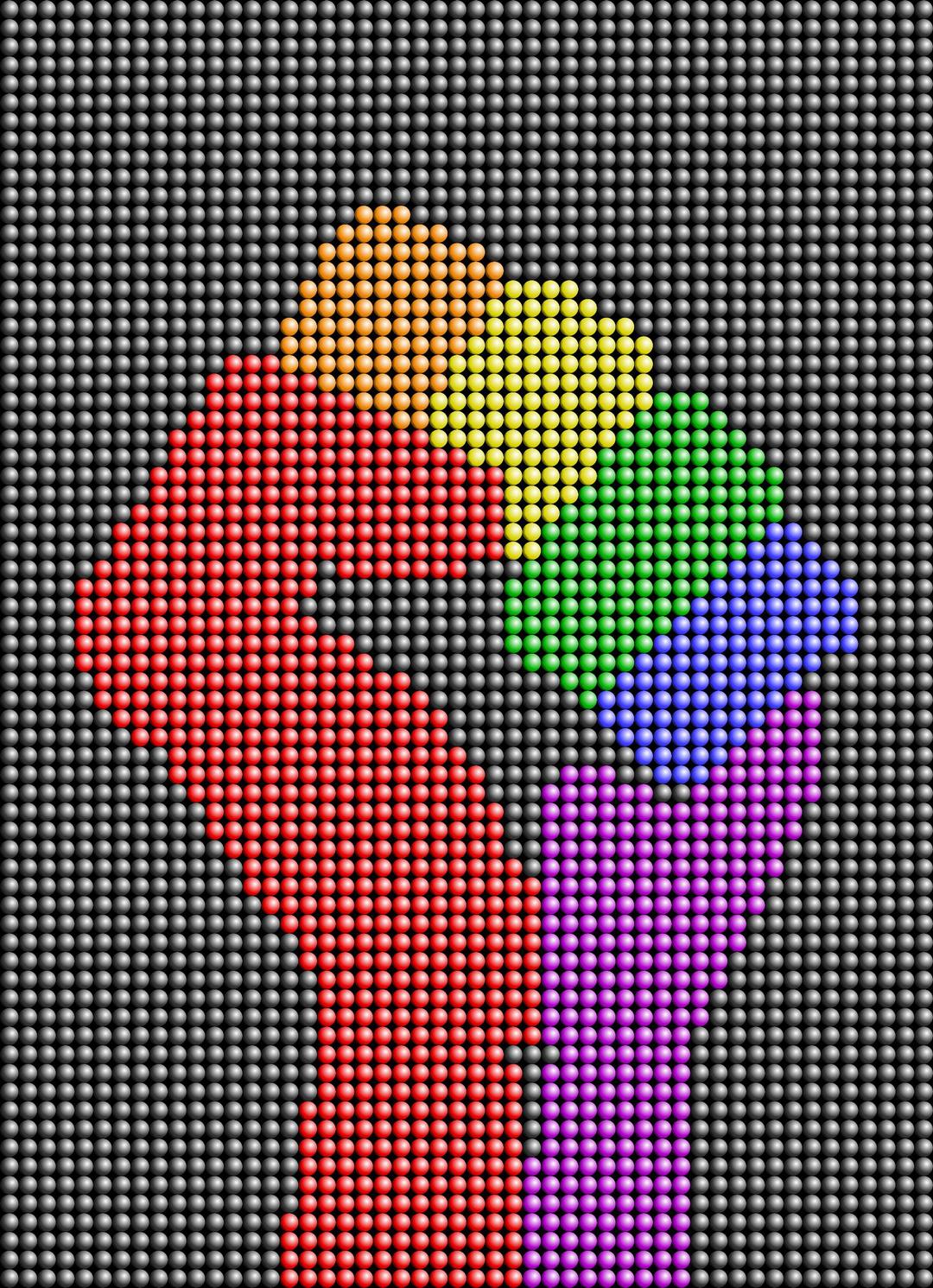 Rainbow fist remixed 3 png transparent