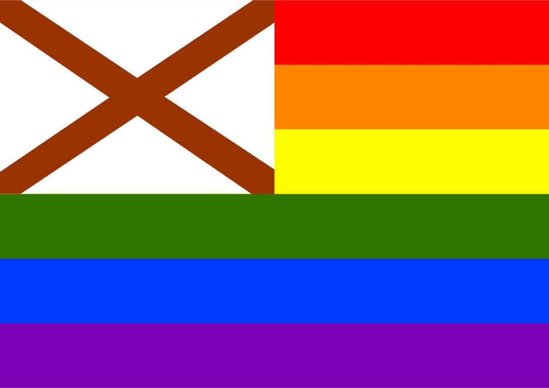Rainbow Flag Alabama png transparent
