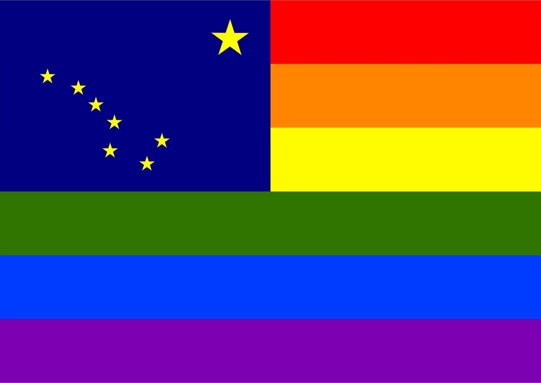 Rainbow Flag Alaska png transparent