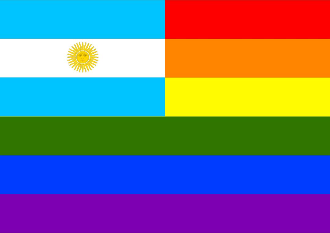 Rainbow Flag Argentina png transparent