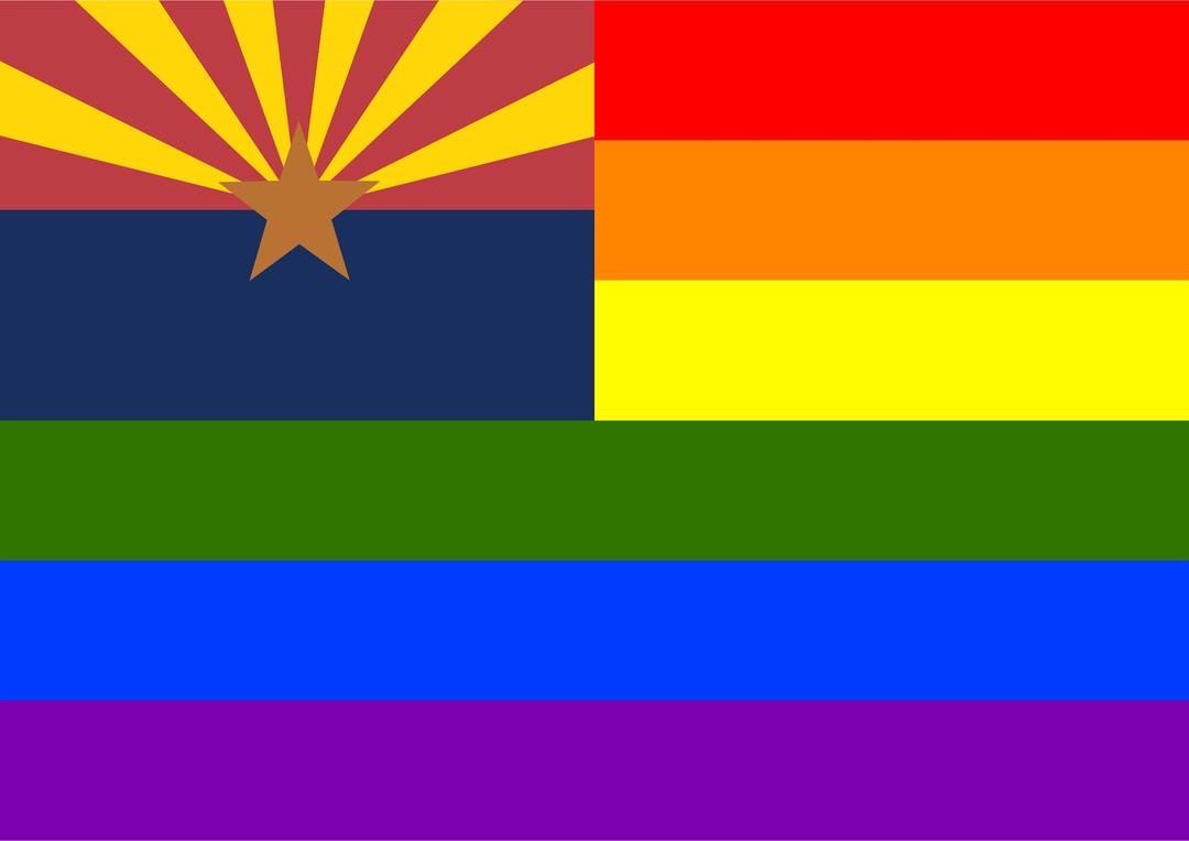 Rainbow Flag Arizona png transparent