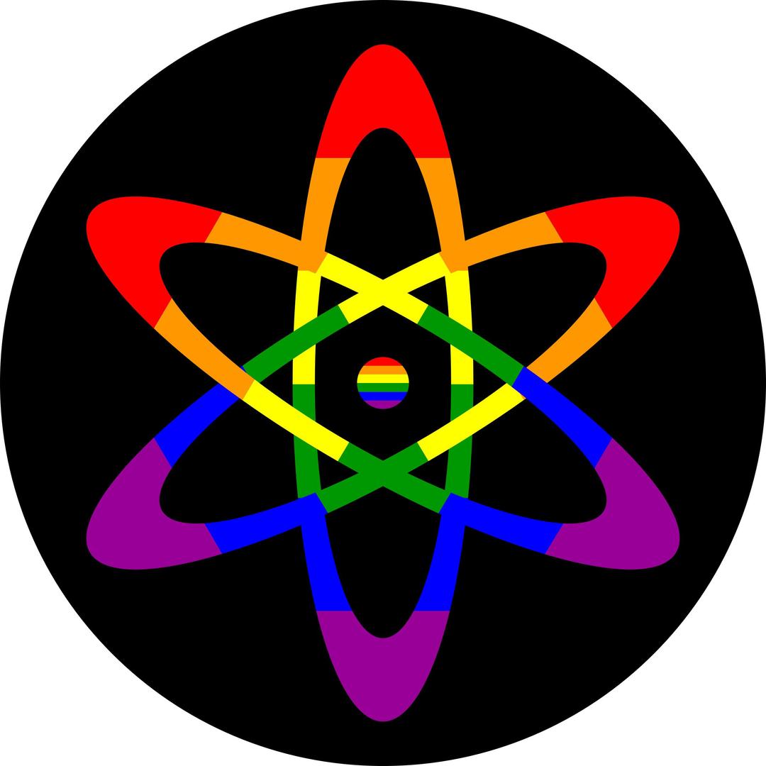 Rainbow Flag Atom Icon png transparent