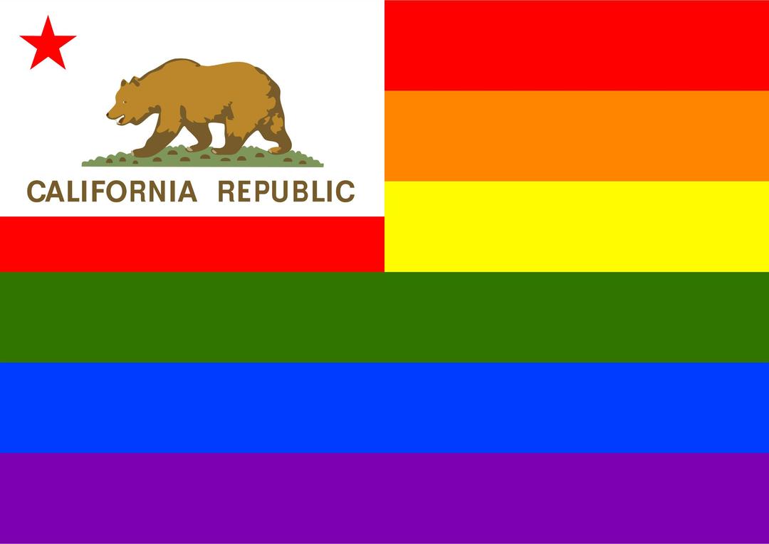 Rainbow Flag California png transparent