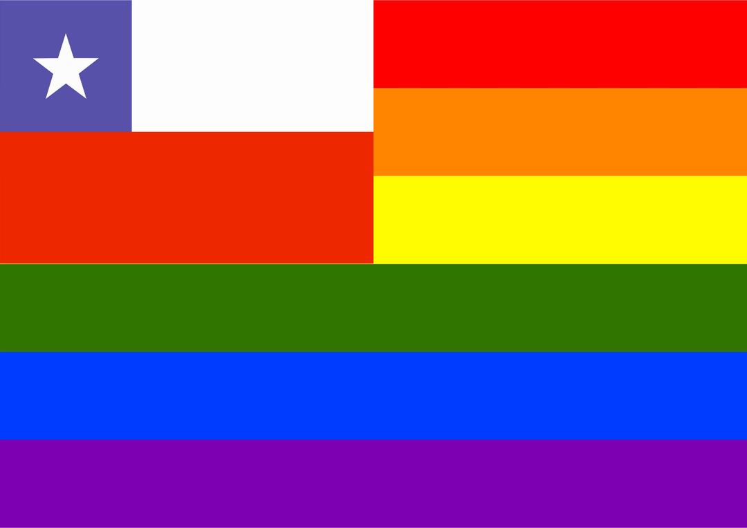 Rainbow Flag Chile png transparent