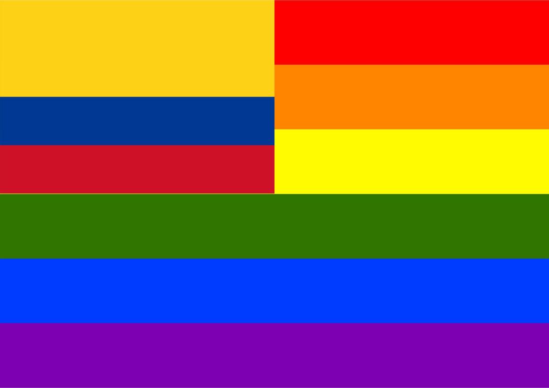 Rainbow Flag Colombia png transparent