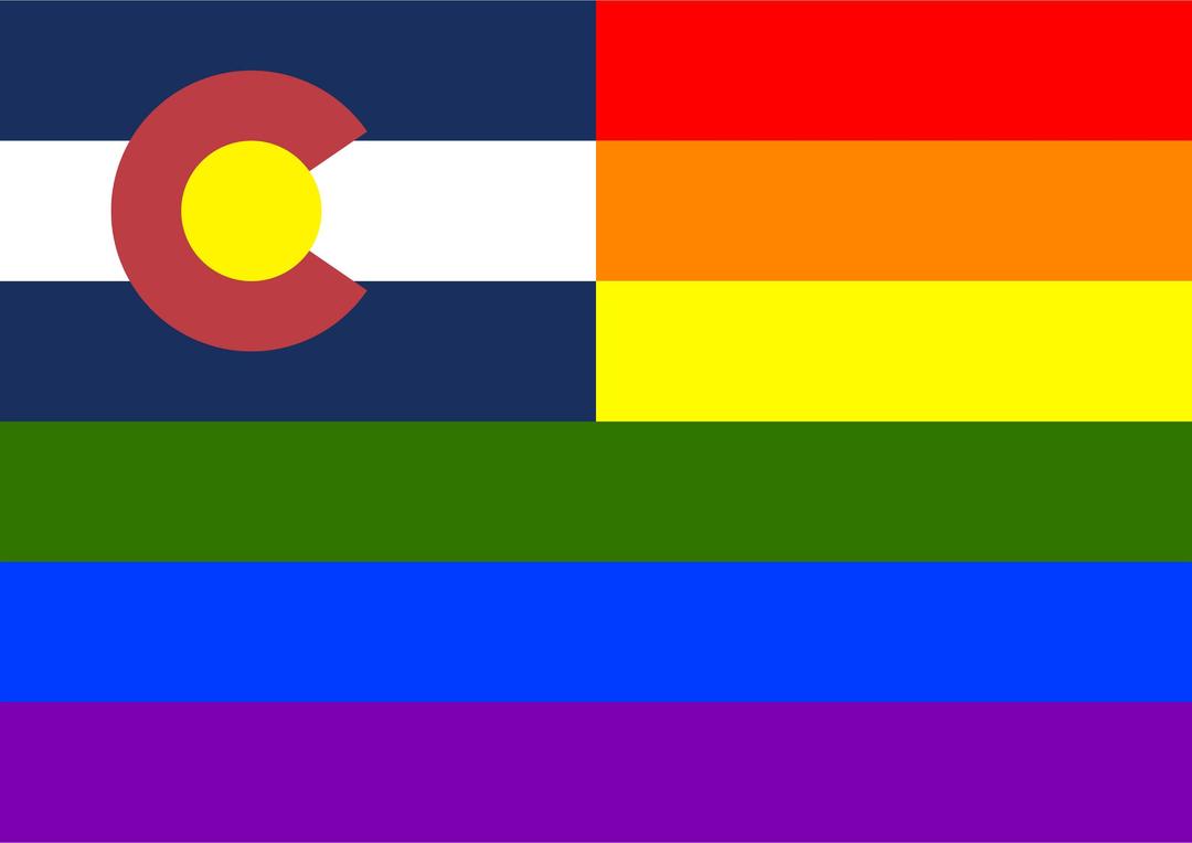 Rainbow Flag Colorado png transparent