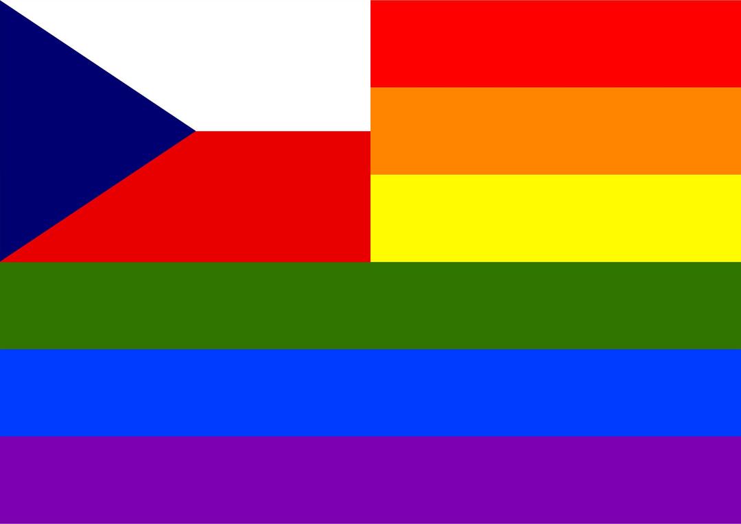 Rainbow Flag Czech Republic png transparent