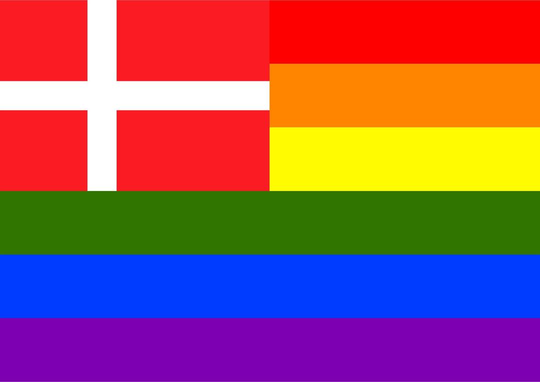 Rainbow Flag Denmark png transparent