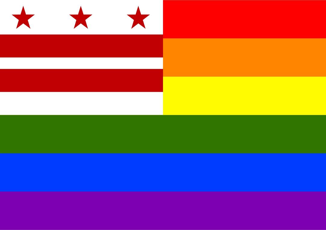Rainbow Flag District Columbia png transparent