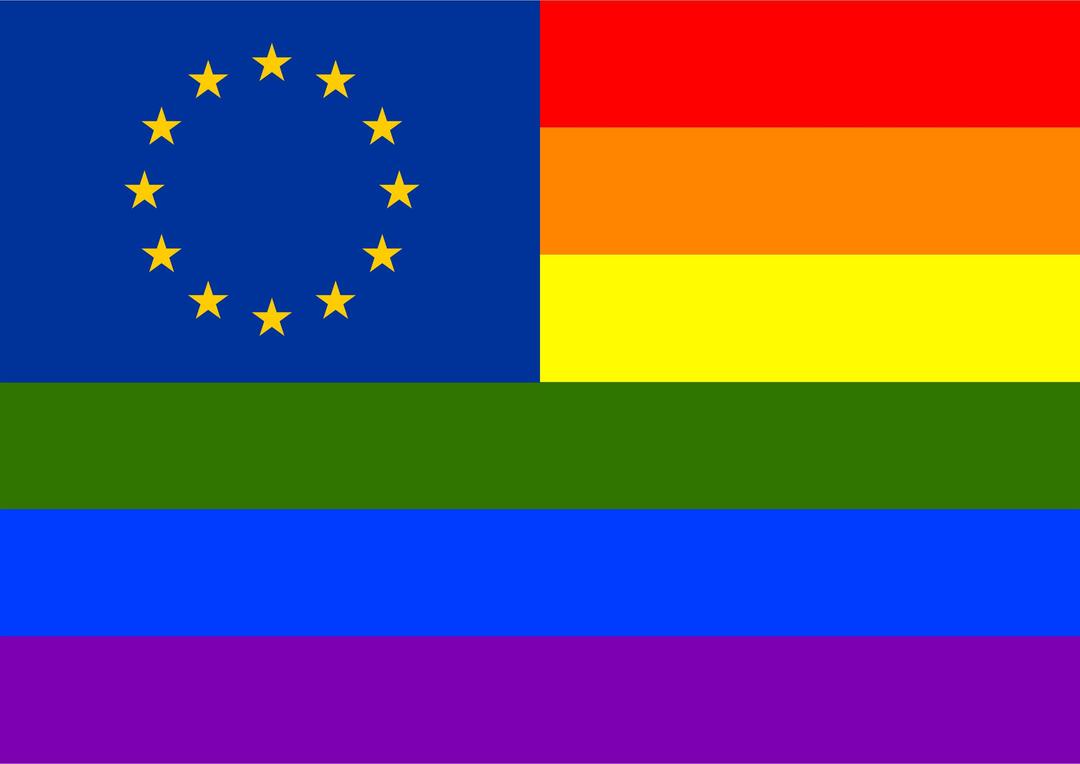 Rainbow Flag EU png transparent