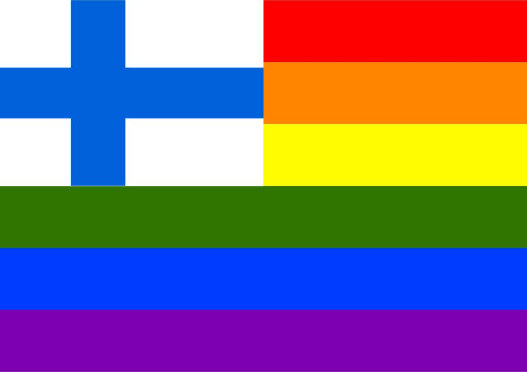 Rainbow Flag Finland png transparent