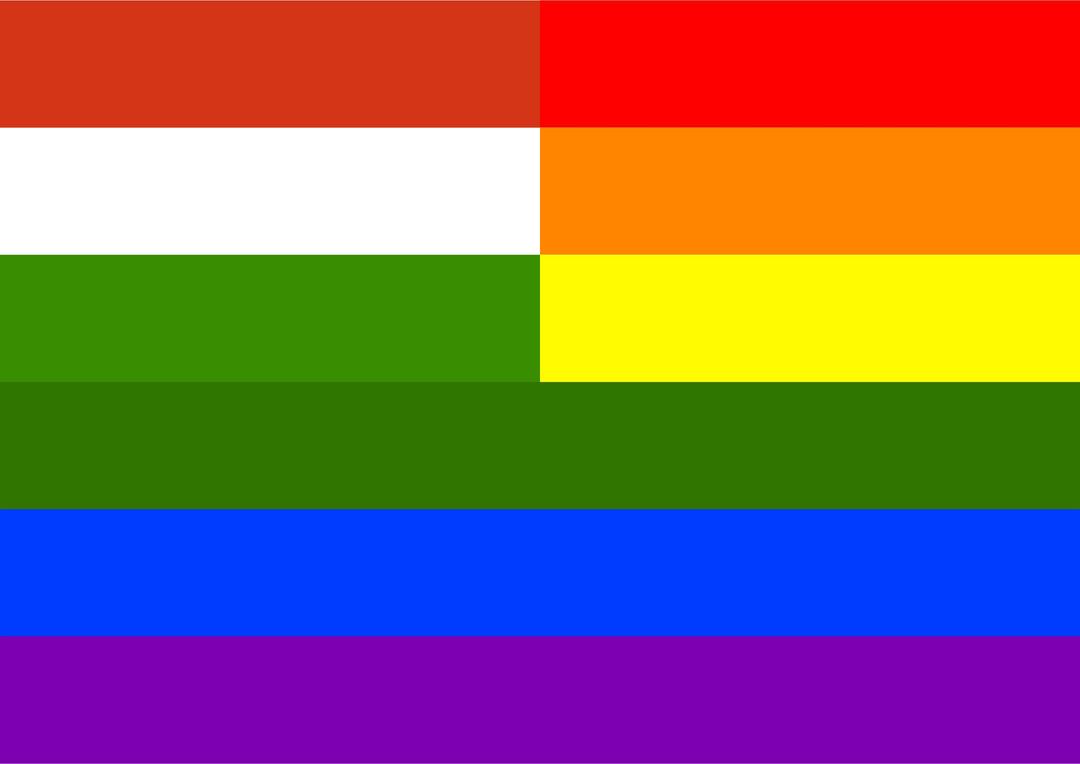 Rainbow Flag Hungary png transparent
