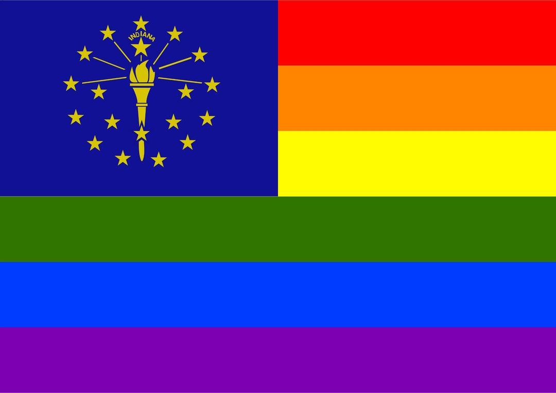 Rainbow Flag Indiana 1 png transparent