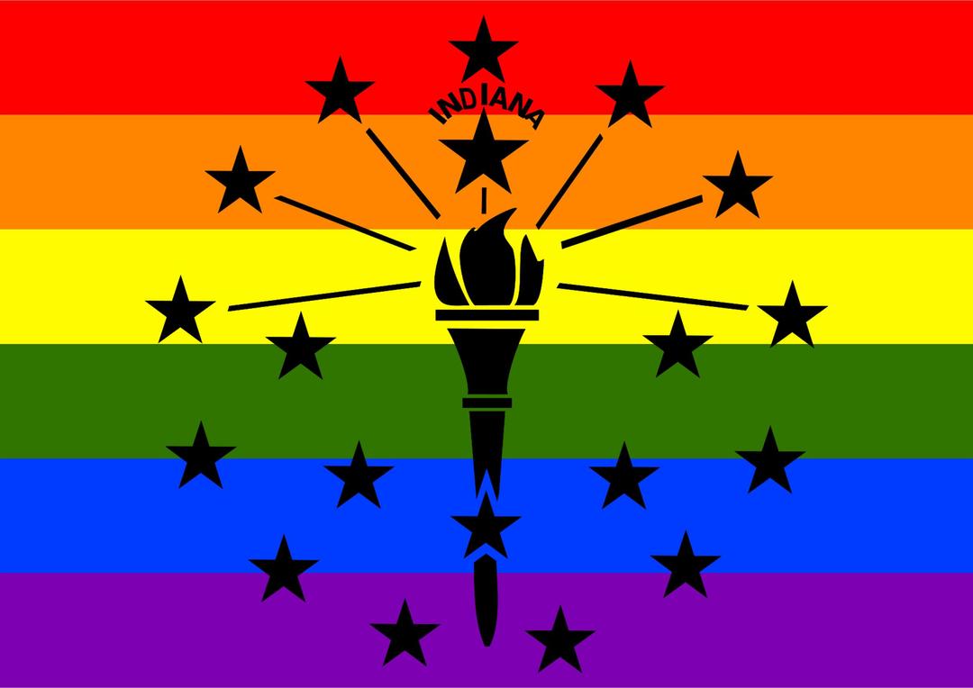 Rainbow Flag Indiana 2 png transparent