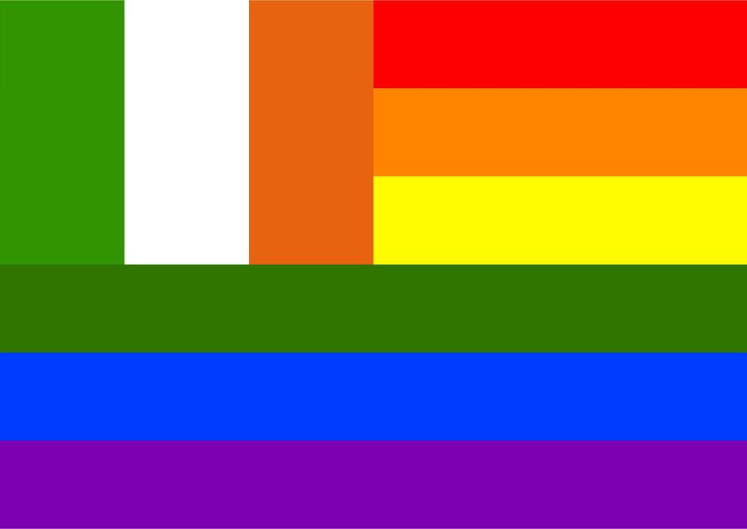 Rainbow Flag Ireland png transparent