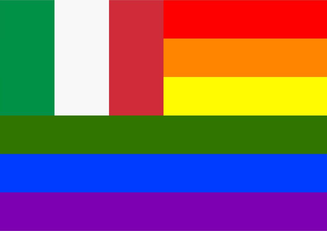 Rainbow Flag Italy png transparent