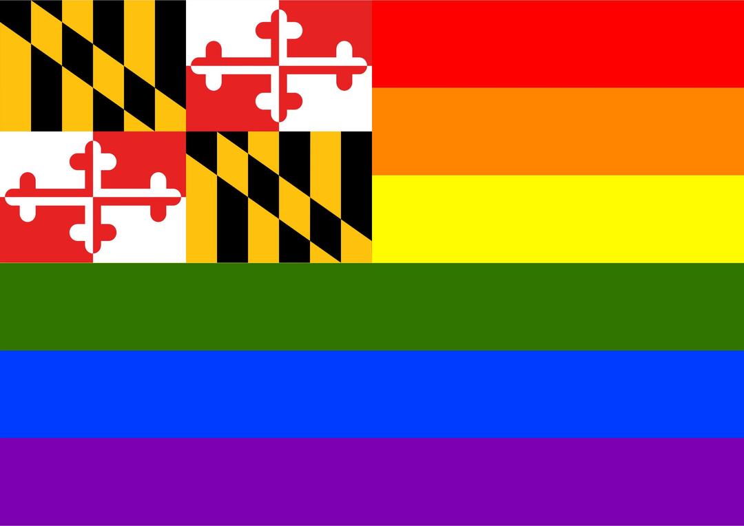 Rainbow Flag Maryland png transparent