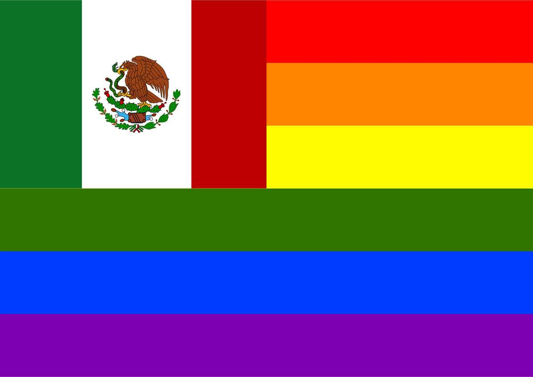 Rainbow Flag Mexico png transparent